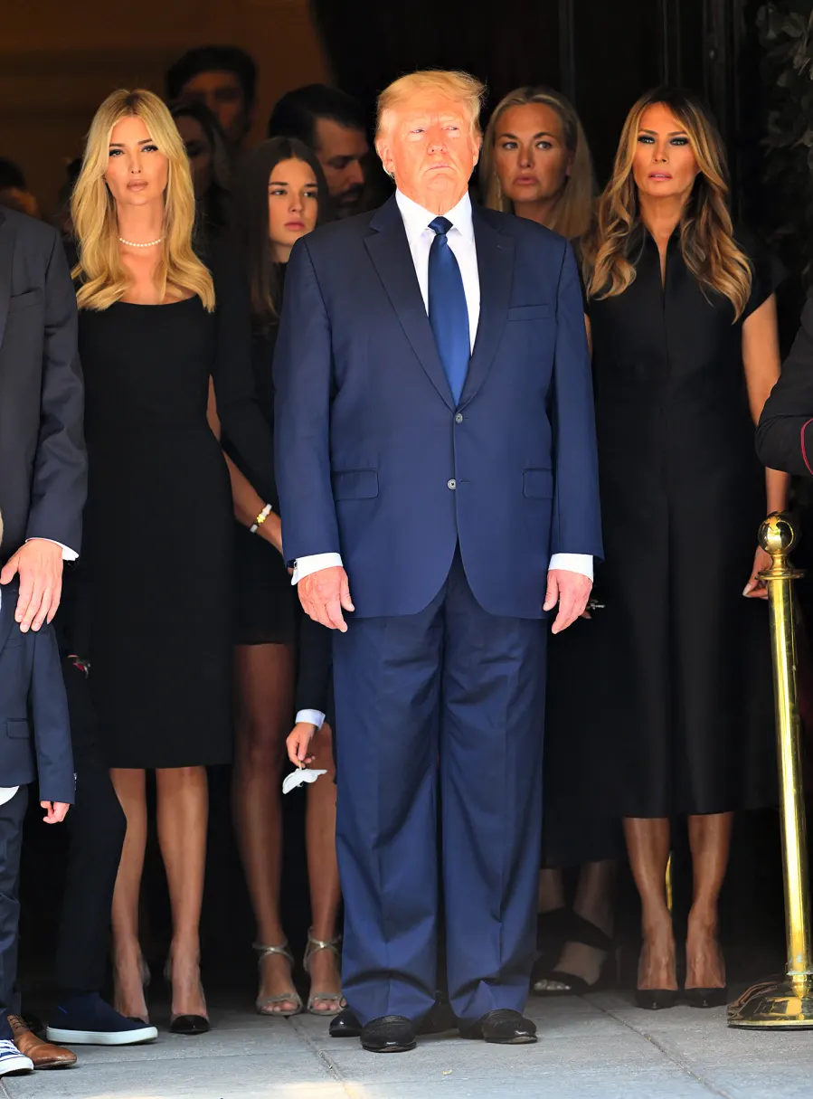 Donald Trump and More Family Members Mourn at Ivana Trump's Funeral 1 Week After Her Death: Photos