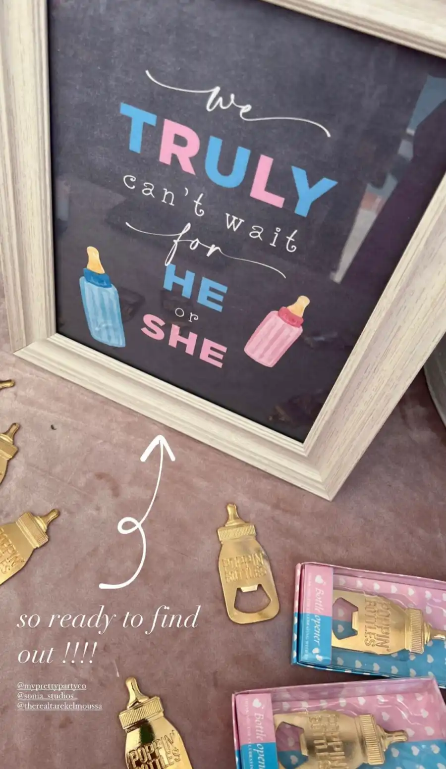 Heather Rae Young and Tarek El Moussa sex reveal decorations