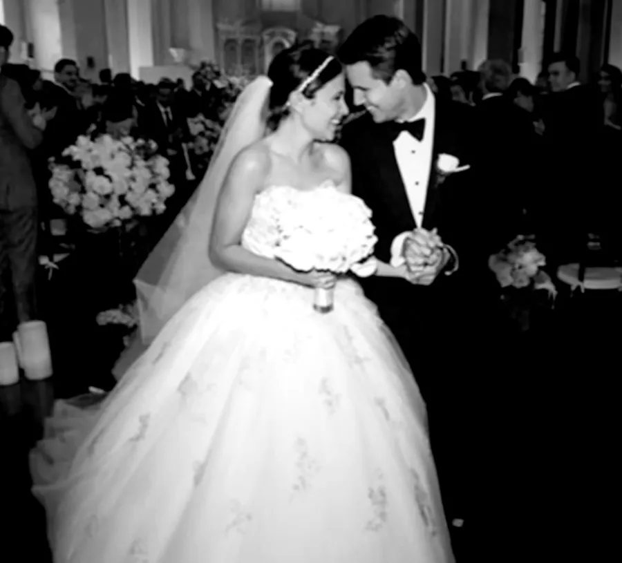 Inside Italia Ricci and Robbie Amell’s Traditional Italian Wedding down the isle