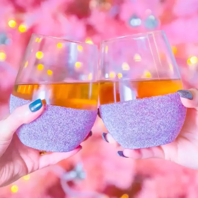 beaded wine glasses