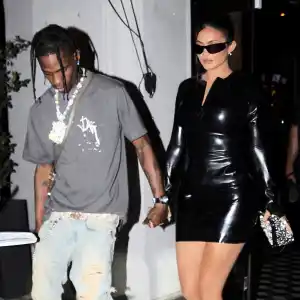 Kylie Jenner and Travis Scott Leaving Craigs 1