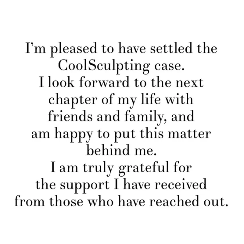 Linda Evangelista Settles Case With Coolsculpting Instagram