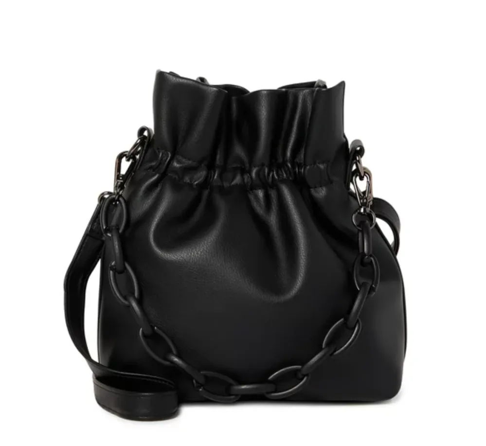 No Boundaries Women's Contemporary Drawstring Crossbody Handbag