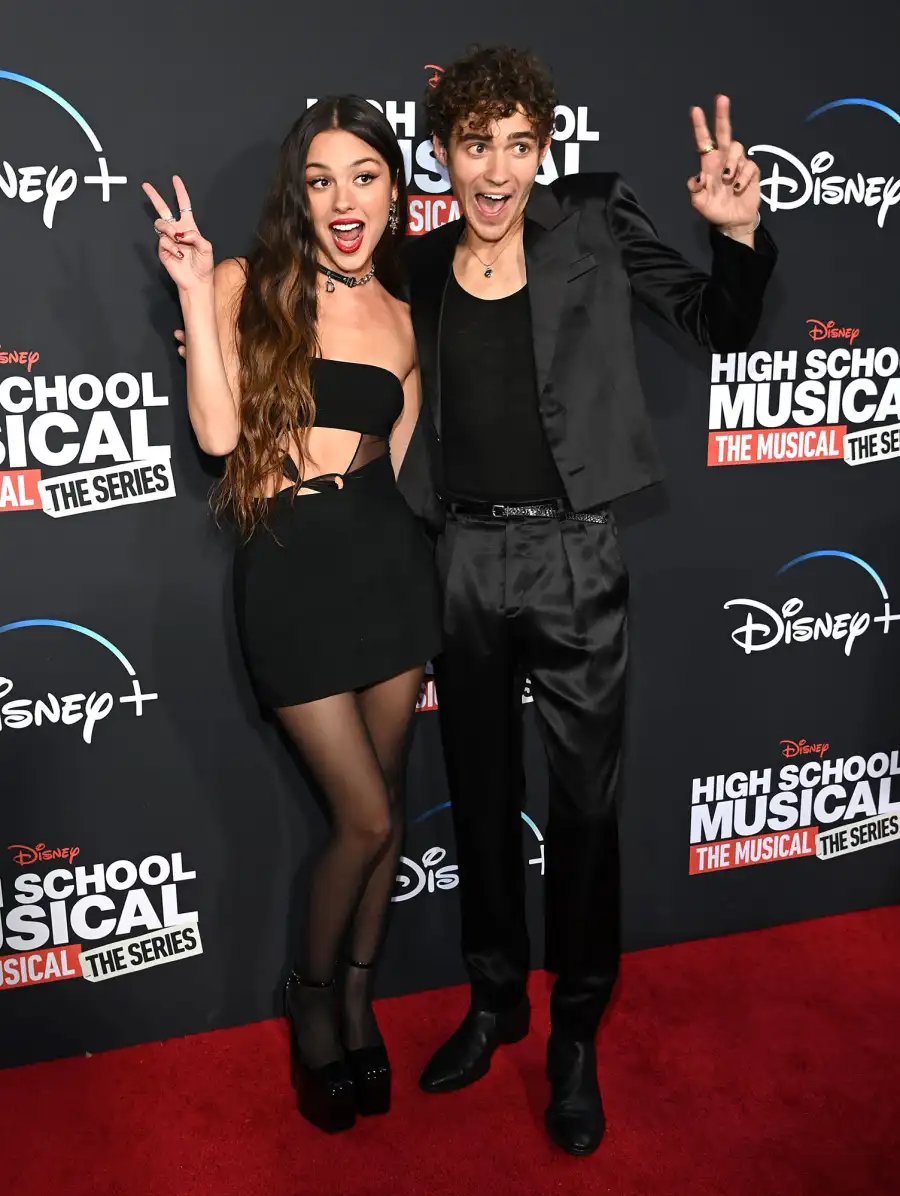 Olivia Rodrigo and Joshua Bassett Reunite for HSMTMTS Season 3 Premiere High School Musical The Musical The Series Red Carpet 3