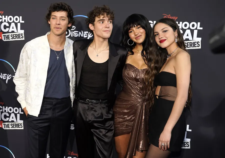 Olivia Rodrigo and Joshua Bassett Reunite for HSMTMTS Season 3 Premiere High School Musical The Musical The Series Red Carpet 7