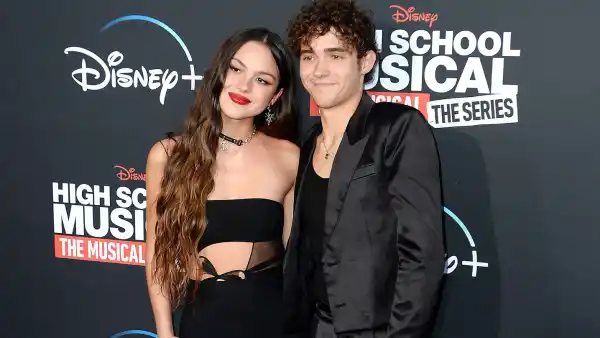 Olivia Rodrigo and Joshua Bassett Reunite for HSMTMTS Season 3 Premiere High School Musical The Musical The Series Red Carpet 8
