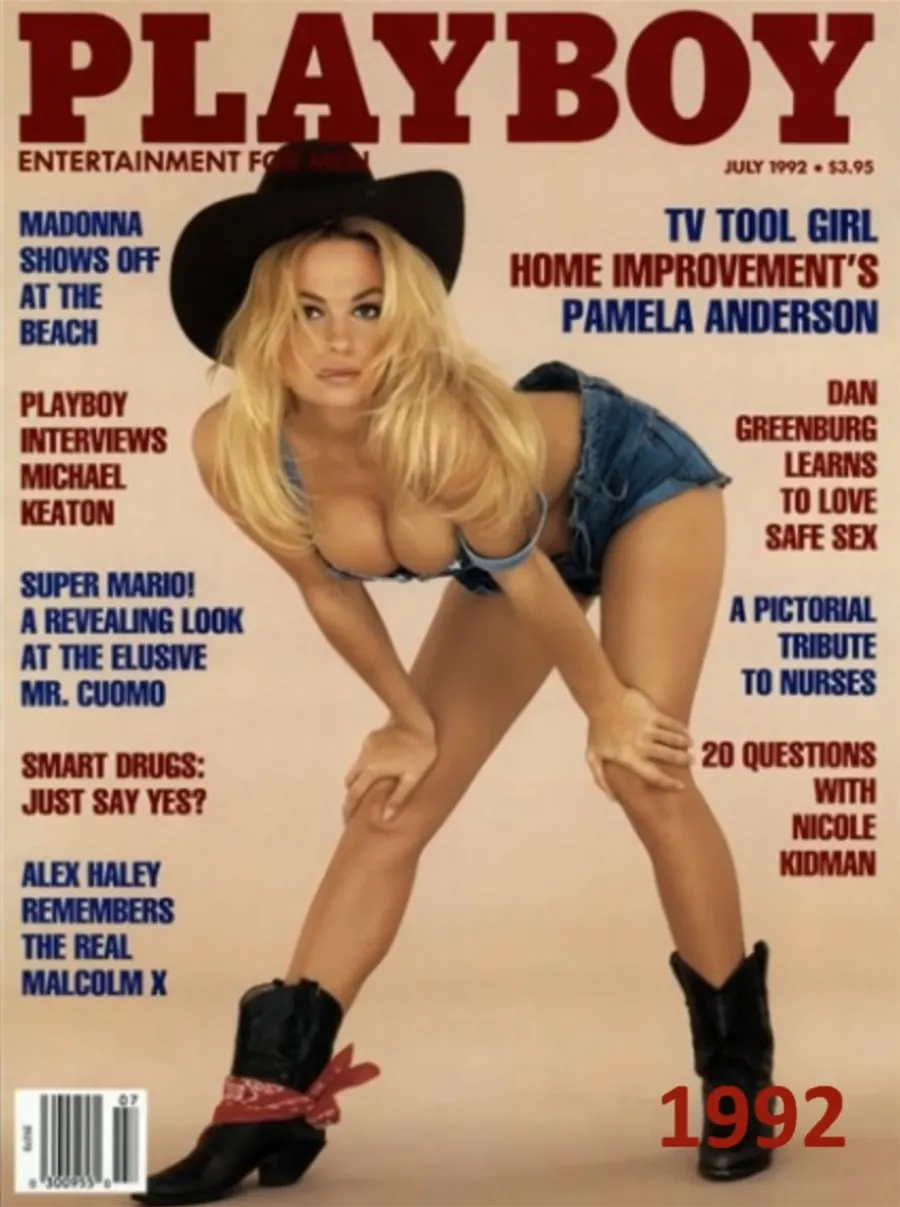 Pamela Anderson's Playboy Covers Through the Years 1992