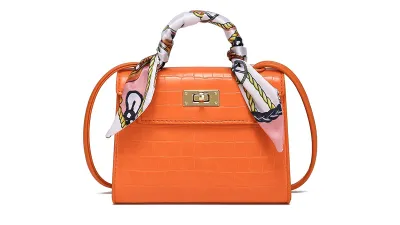 orange mini purse