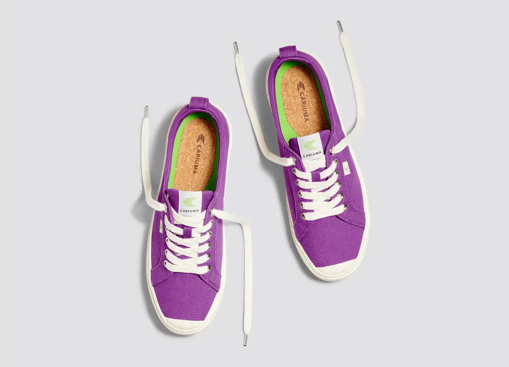purple sneakers