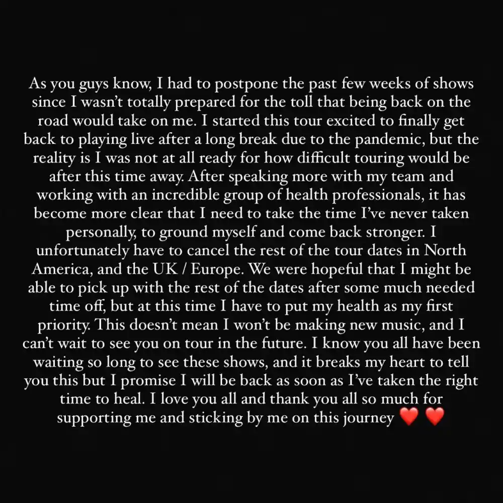 Shawn Mendes Cancels Remaining Tour Dates Due to Mental Health Concerns, Promises to &lsquo;Come Back Stronger&rsquo;