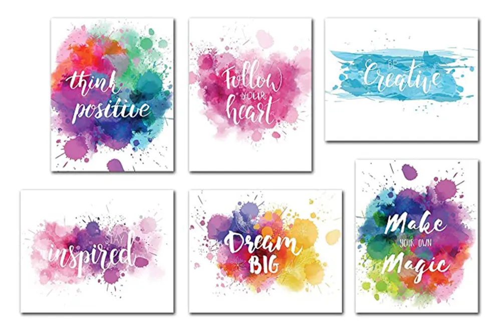 rainbow motivational wall art