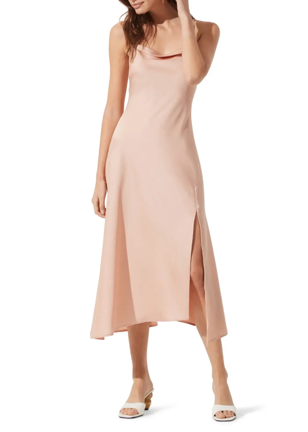 ASTR the Label Cowl Slip Midi Dress