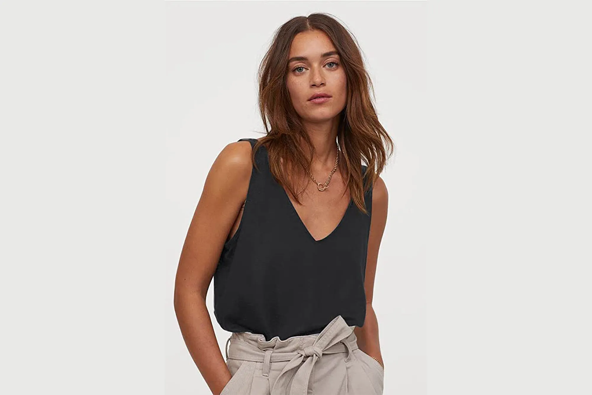 Aoulaydo Sleeveless Silky Stretch Tank Top