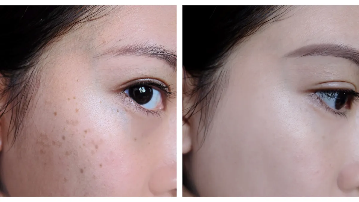 Before-After-Skin-Glow-Stock-Photo