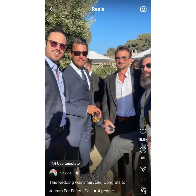 Ben! Nick! Chris Harrison! See Bachelor Nation at Sarah and Wells' Wedding