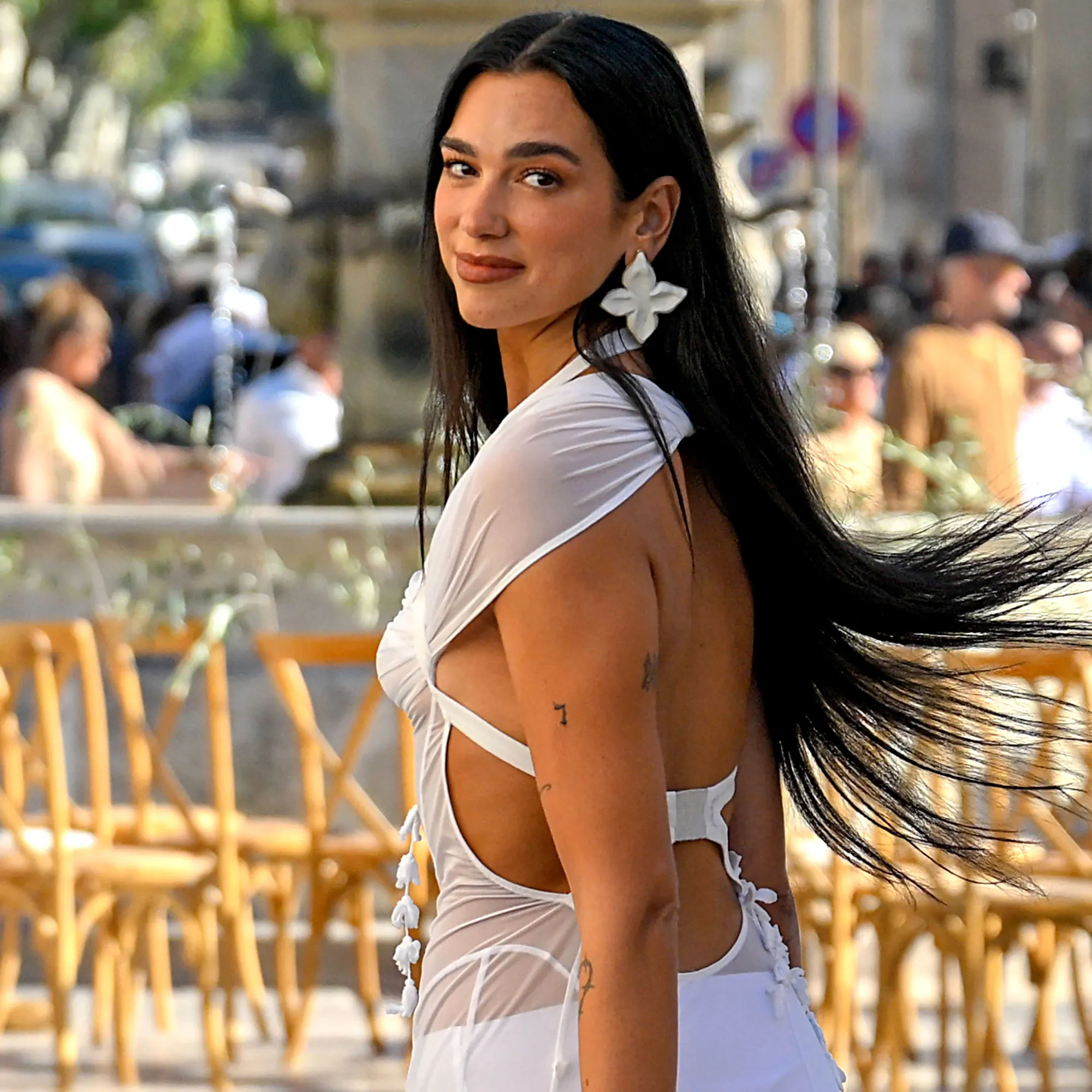 Dua Lipa Wears a Naked Dress to Fashion Designer Jacquemus Wedding