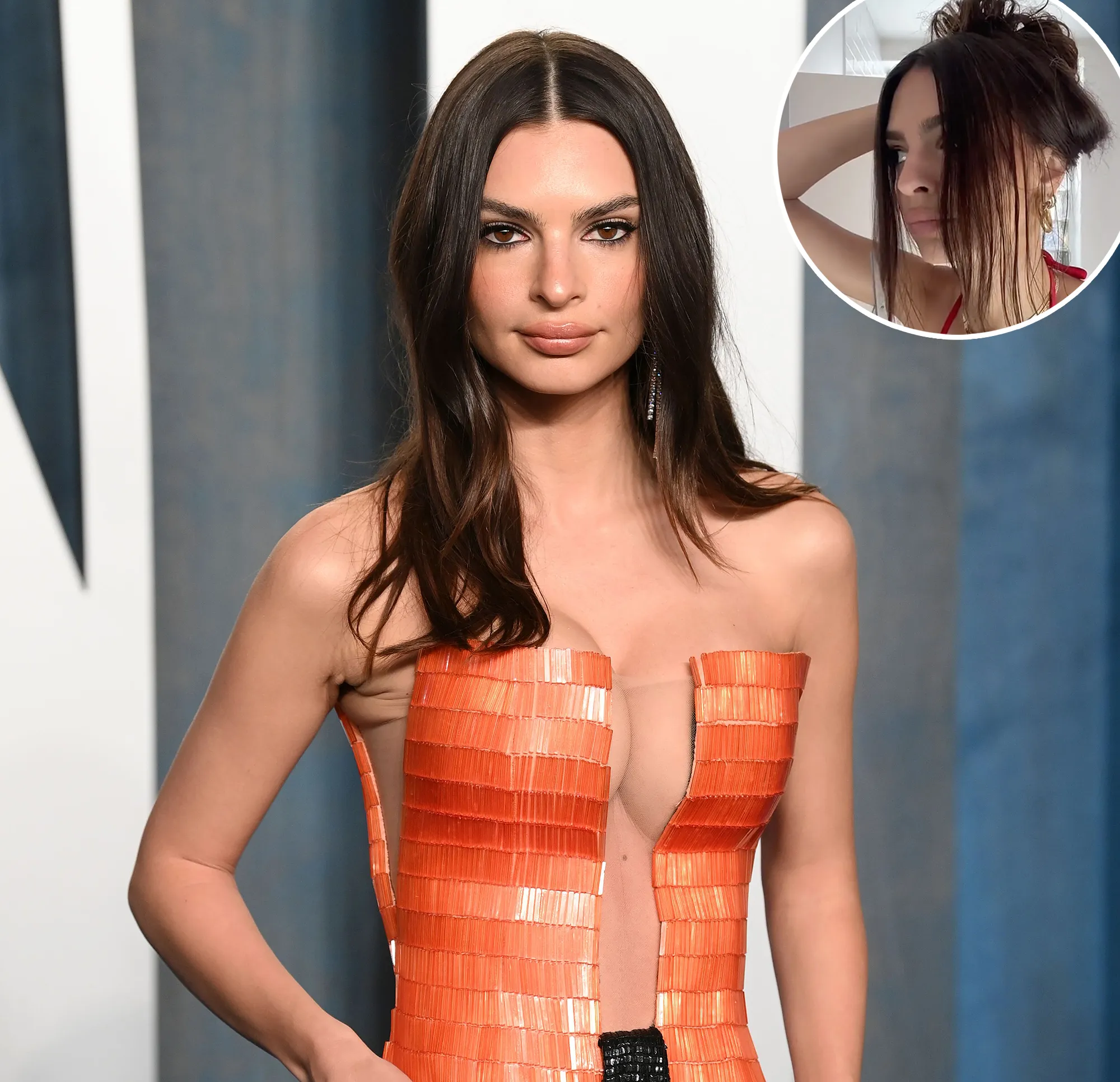 Emily Ratajkowski Gives Herself a Layered Haircut