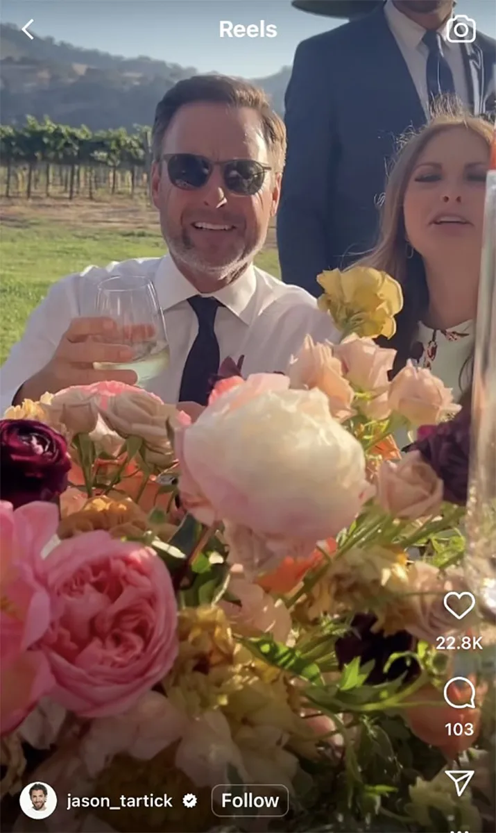 Every Member of Bachelor Nation at Sarah Hyland and Wells Adams’ Wedding Chris Harrison Chris Soules Ben Higgins and More