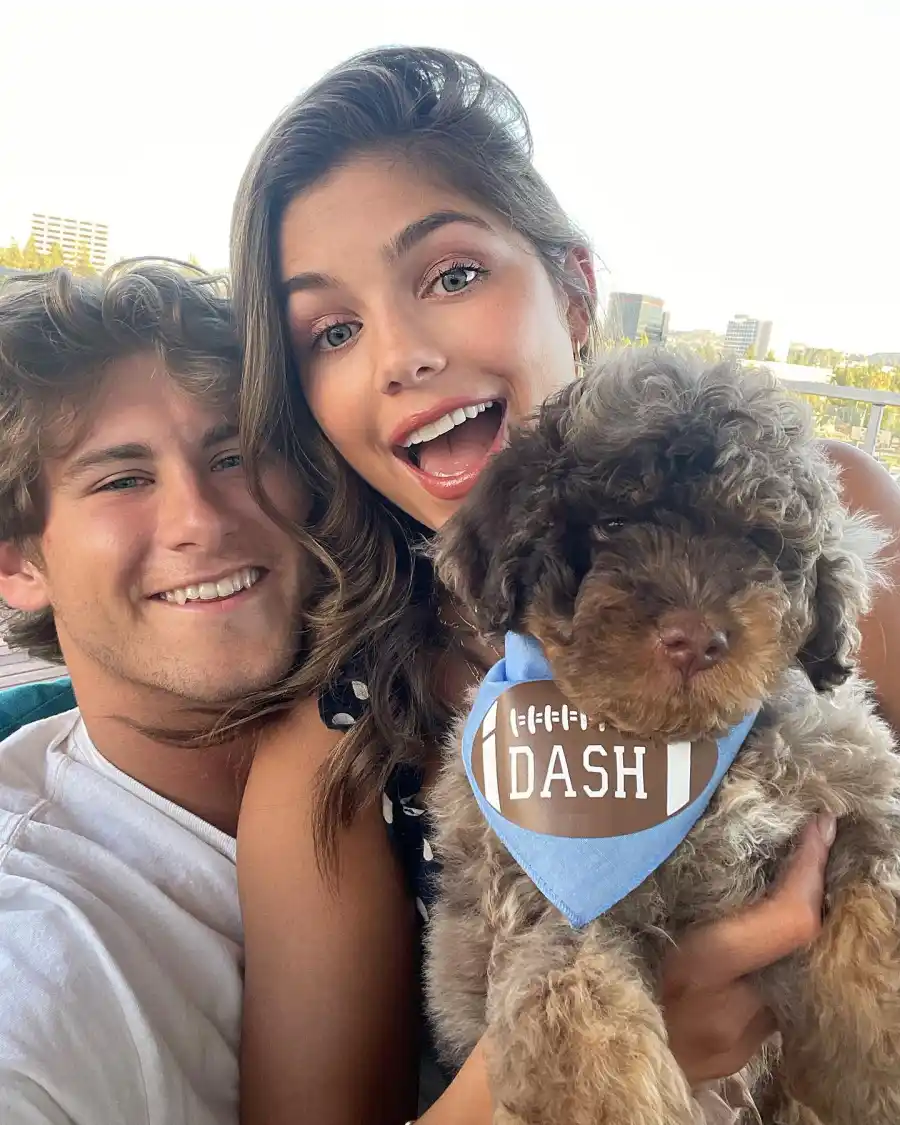 Hannah Ann Sluss Instagram Hannah Ann Sluss and Jake Funk Dash Adopt Dog NFL August 2022
