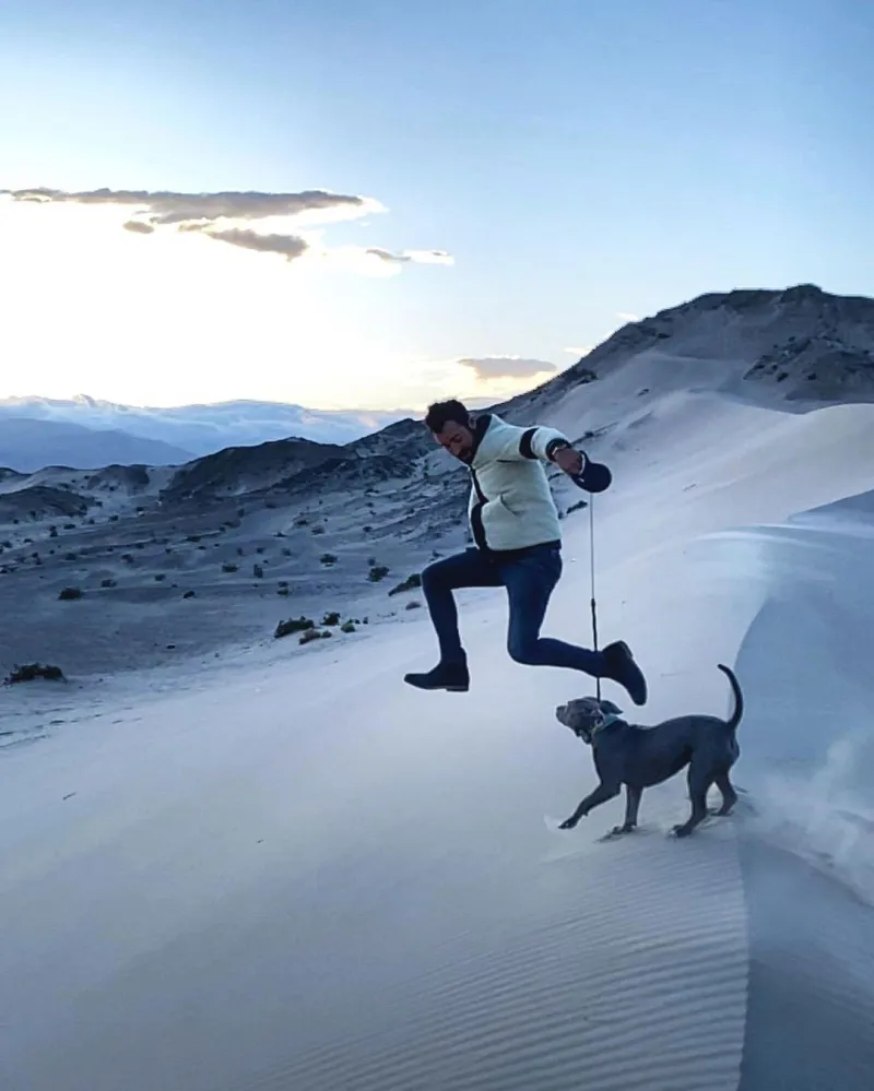 Justin Theroux’s Best Moments With His Beloved Dog Kuma