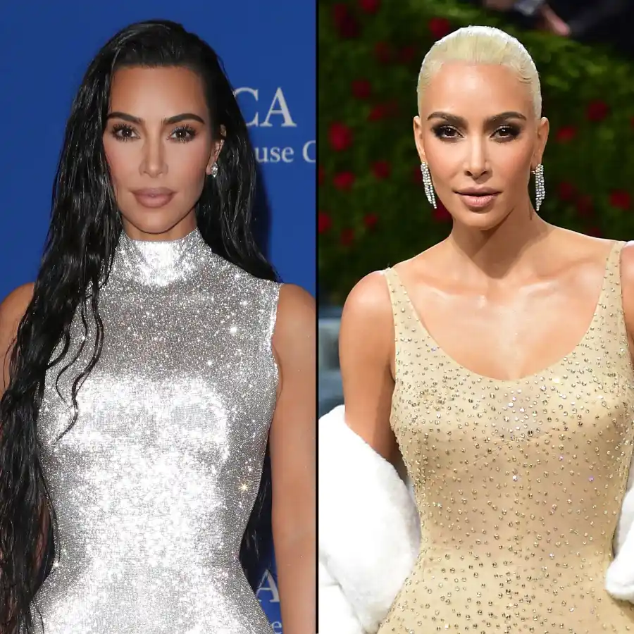 Kim Kardashian Celebrities Who Have Traded Their Brunette Hair for Blonde