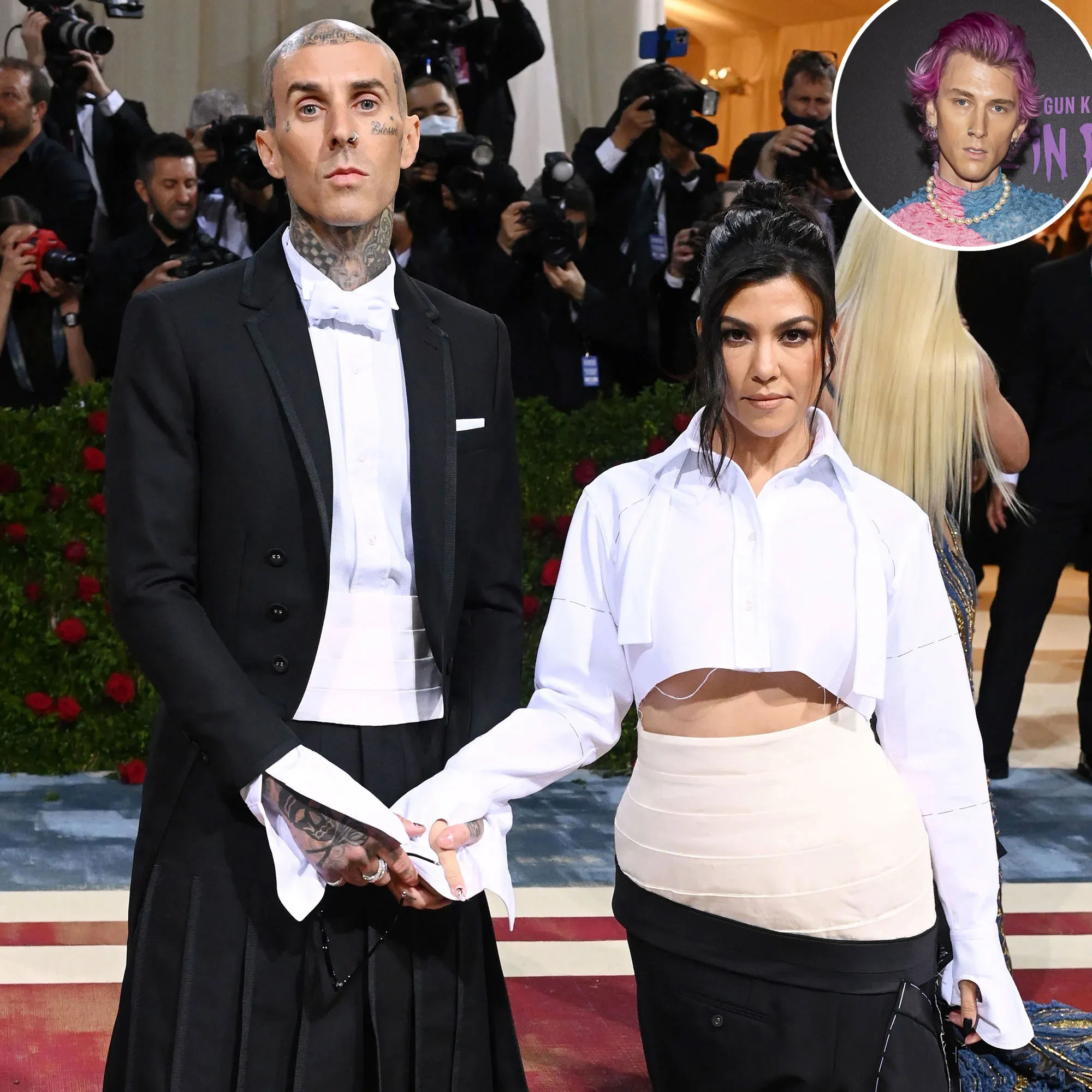 Kourtney Kardashian and Travis Barker Pack on the PDA After He Joins Machine Gun Kelly Onstage
