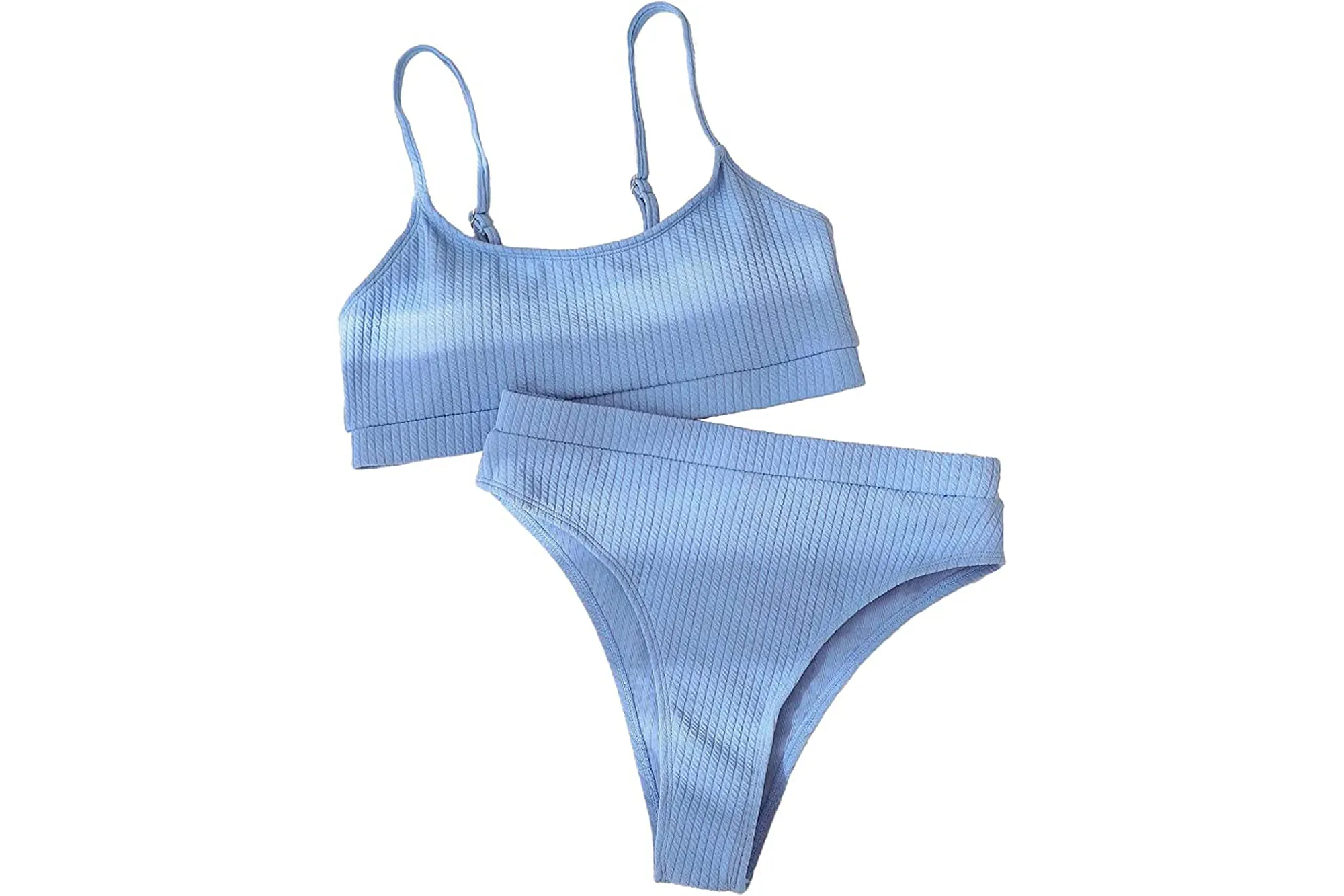 Lilosy High Waisted Ribbed Bikini Set