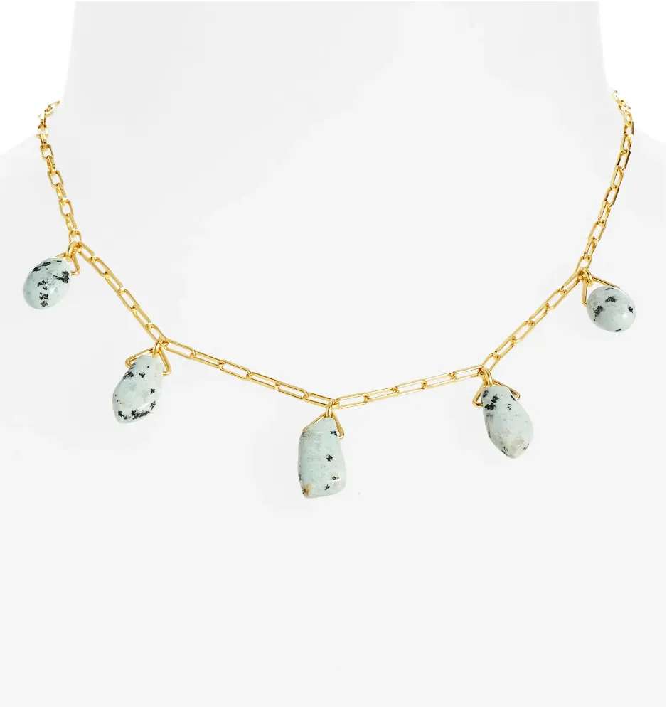 Madewell Stone Collection Jasper Charm Necklace