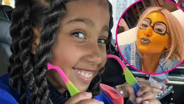 North West Gives Mom Kim Kardashian a Minions Makeup Makeover 4