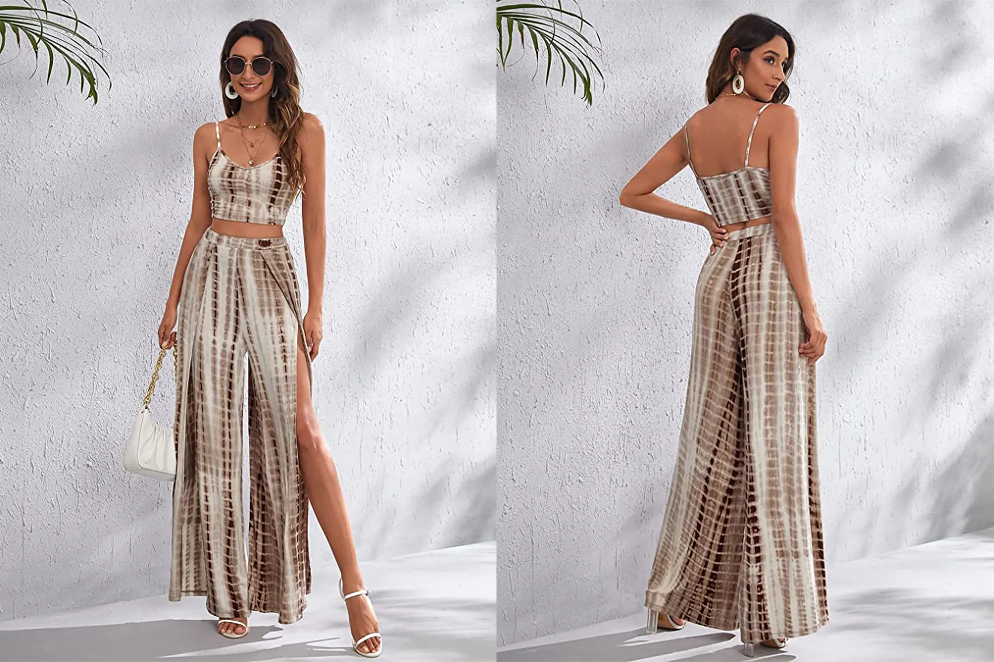 SheIn Women's Crop Top and Maxi Skirt Set