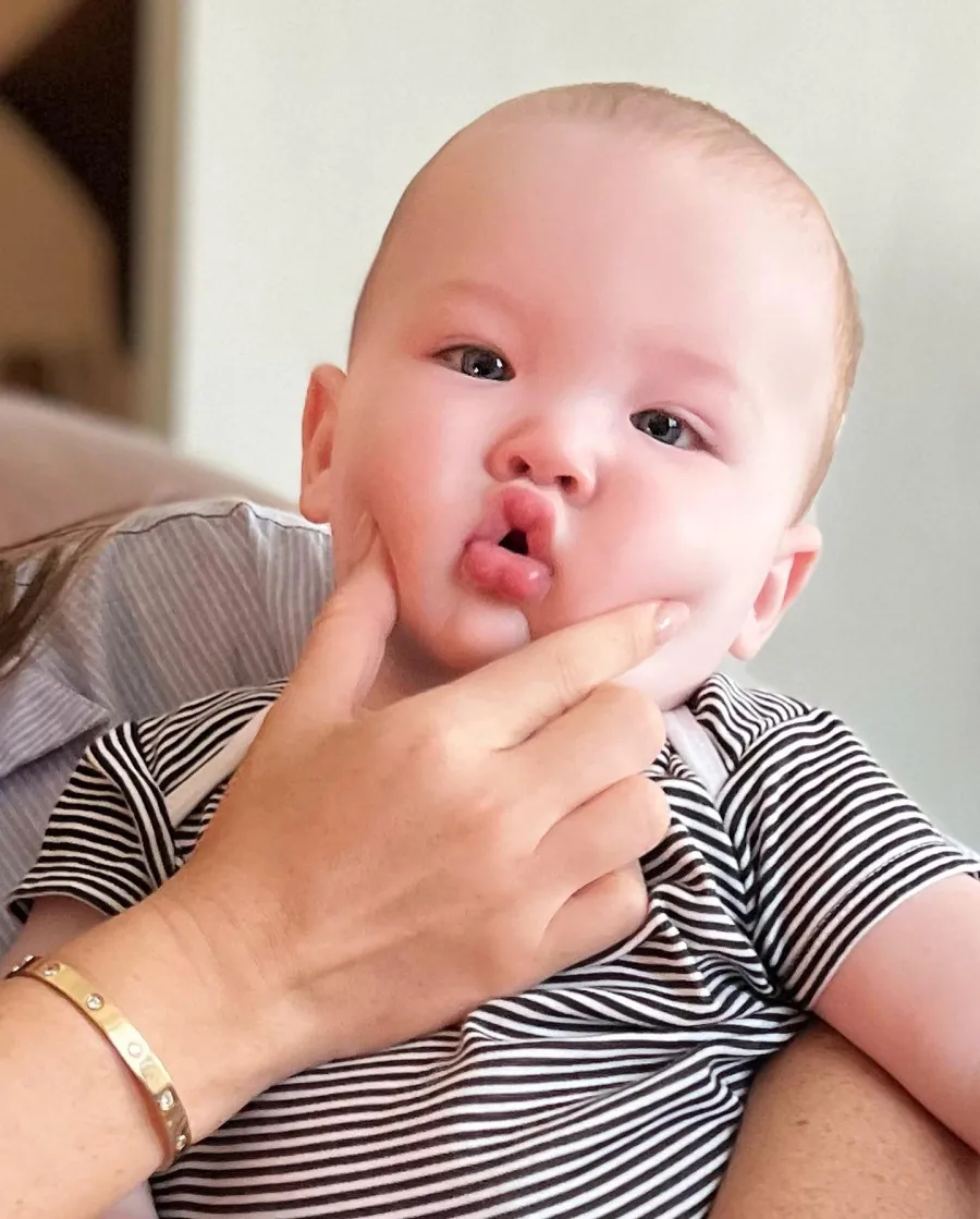 So Squishy Olivia Munn Admires 8 Month Old Son Malcolm Dimples