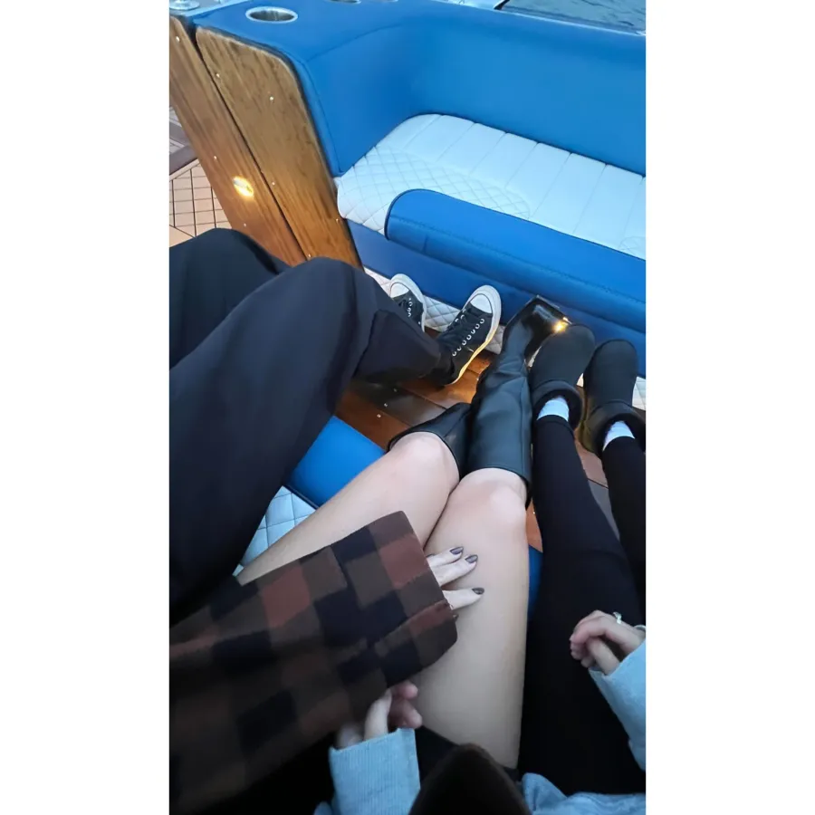 Sunday Funday Kourtney Kardashian Travis Barker Enjoy Family Lake Trip