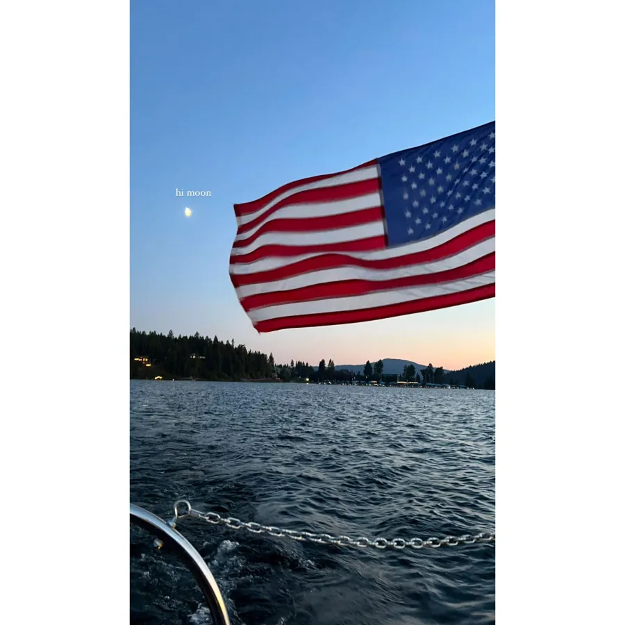 Sunday Funday Kourtney Kardashian Travis Barker Enjoy Family Lake Trip