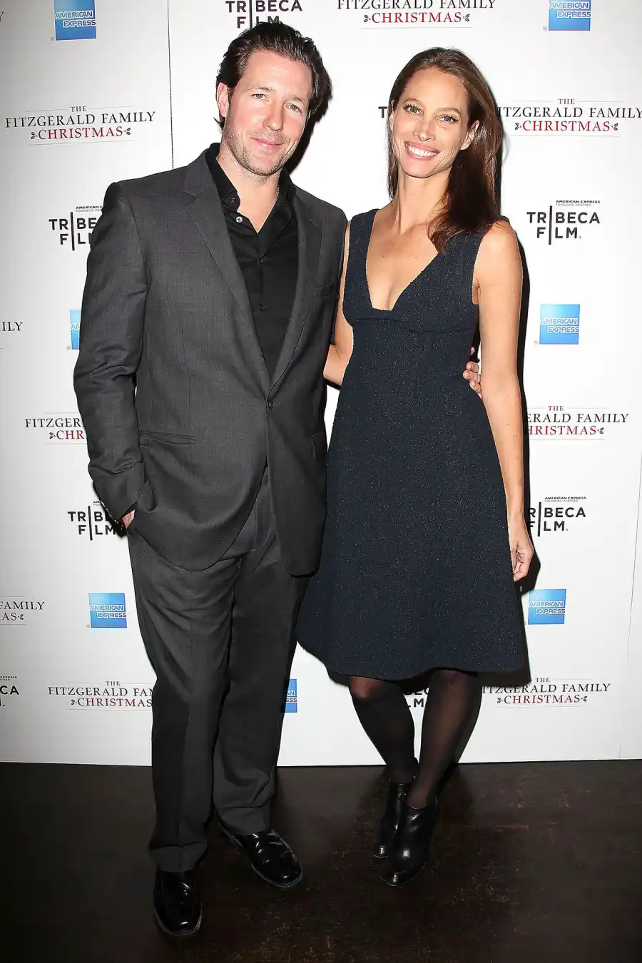 The Fitzgerald Family Christmas Film Screening November 2012 Christy Turlington and Husband Ed Burns Family Album