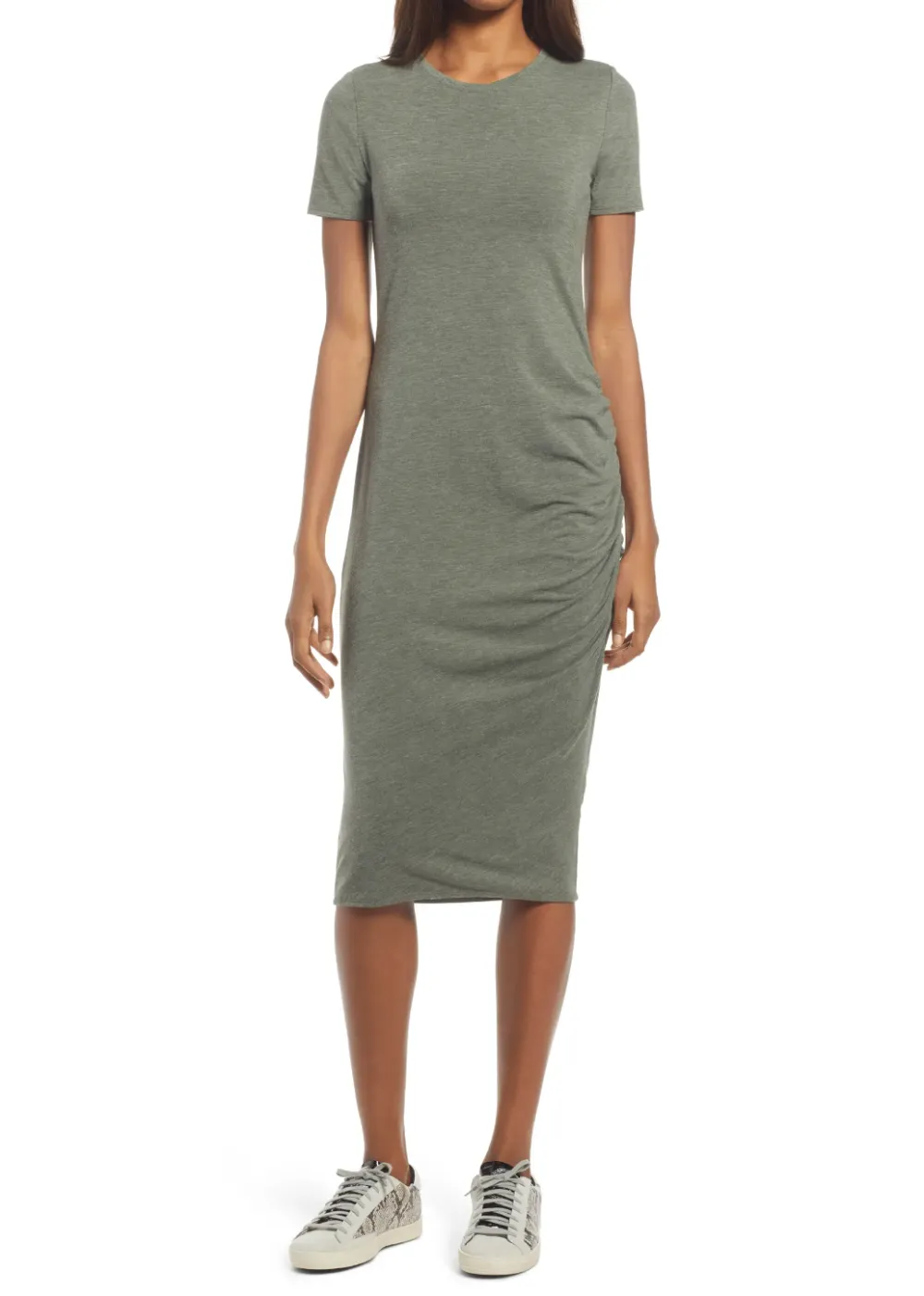 Treasure & Bond Side Ruched Body-Con Dress