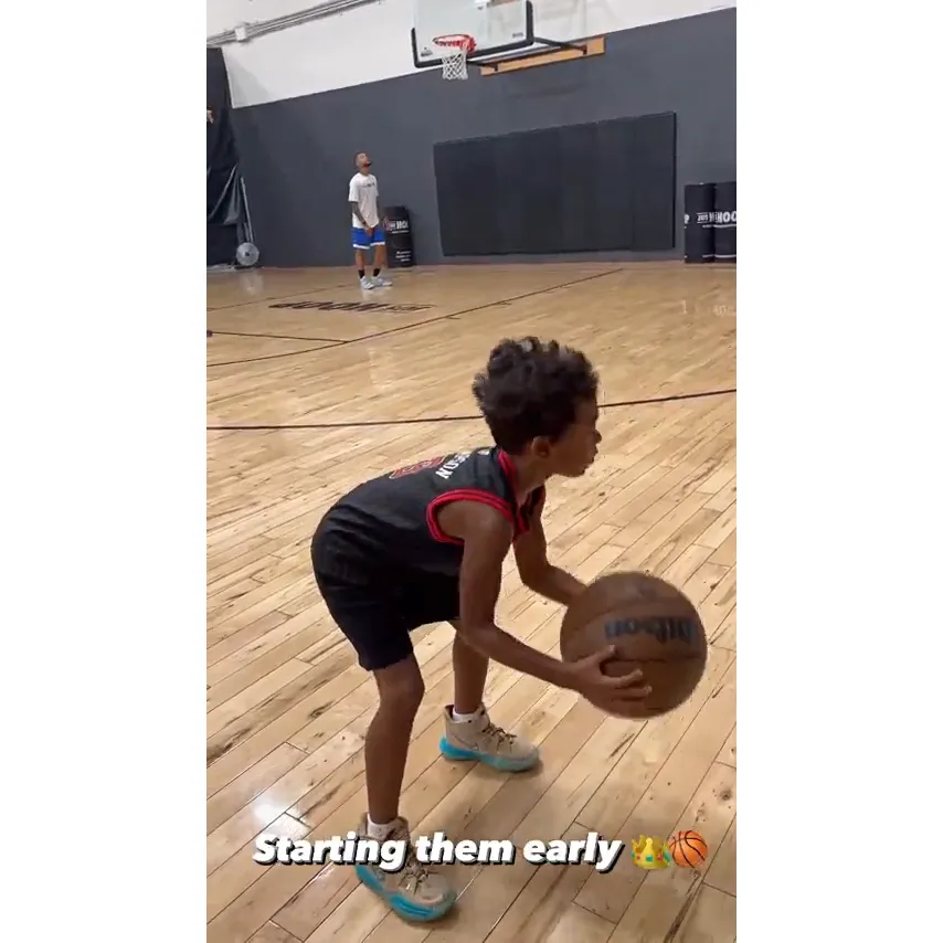 Tristan Thompson Plays Basketball With 5-Year-Old Son Prince: &lsquo;Starting Them Early&rsquo;