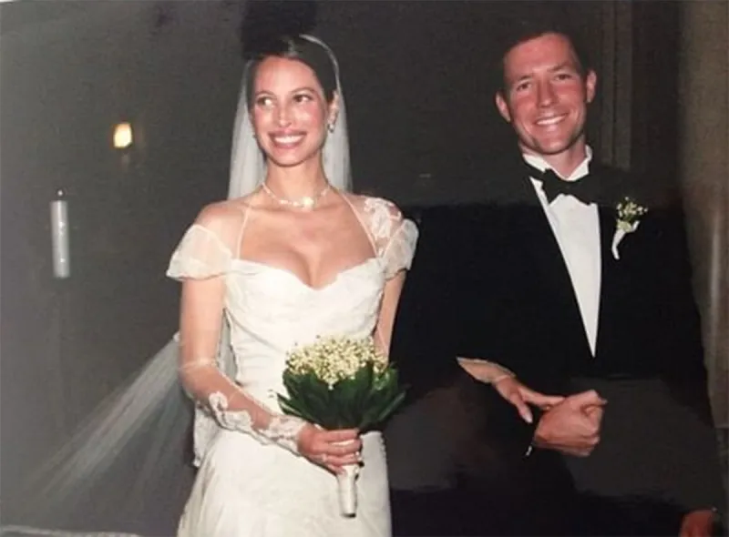 Wedding Photo for 10 Year Anniversary June 2013 Christy Turlington Instagram Christy Turlington and Husband Ed Burns Family Album