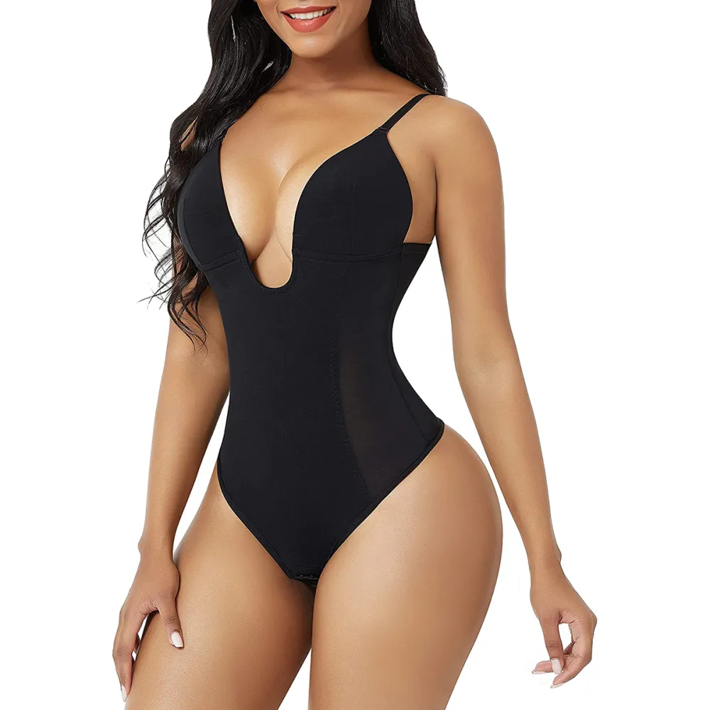 amazon-shapewear-plunging-bodysuit