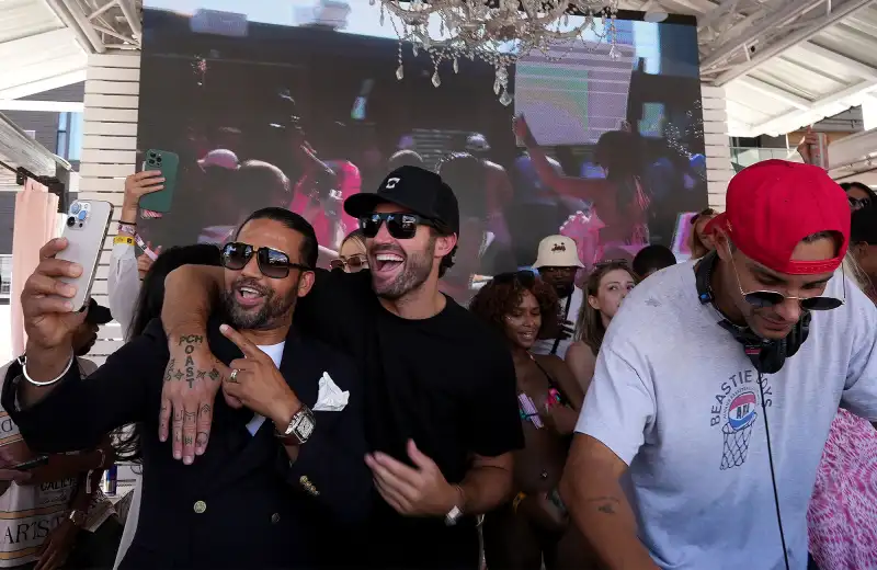 hot pics Brody Jenner DJ Devin Lucien party poolside at The Summer Club in Long Island City, NY