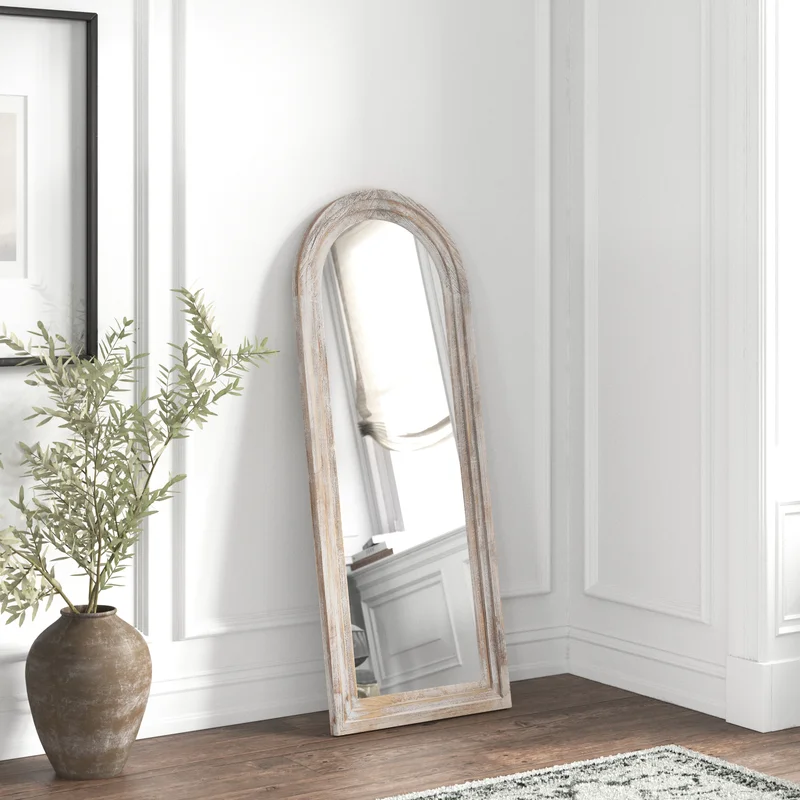 weathered white mirror
