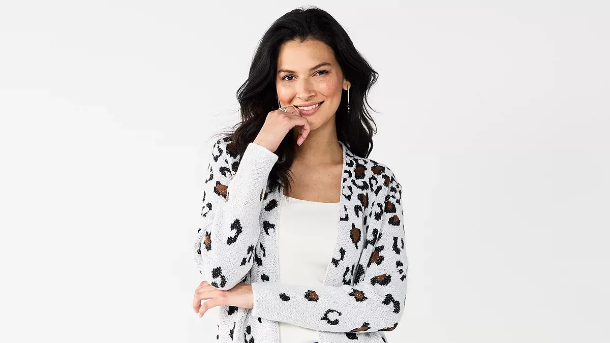 cheetah print cardigan