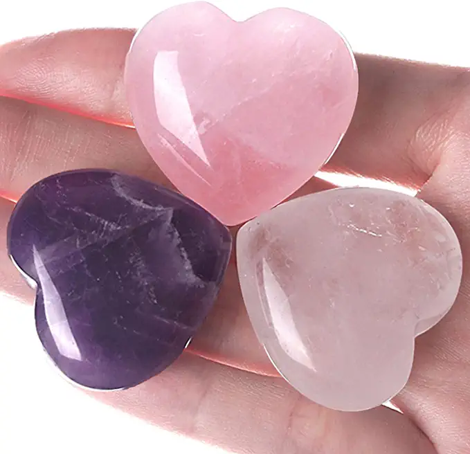 rose quartz crystals