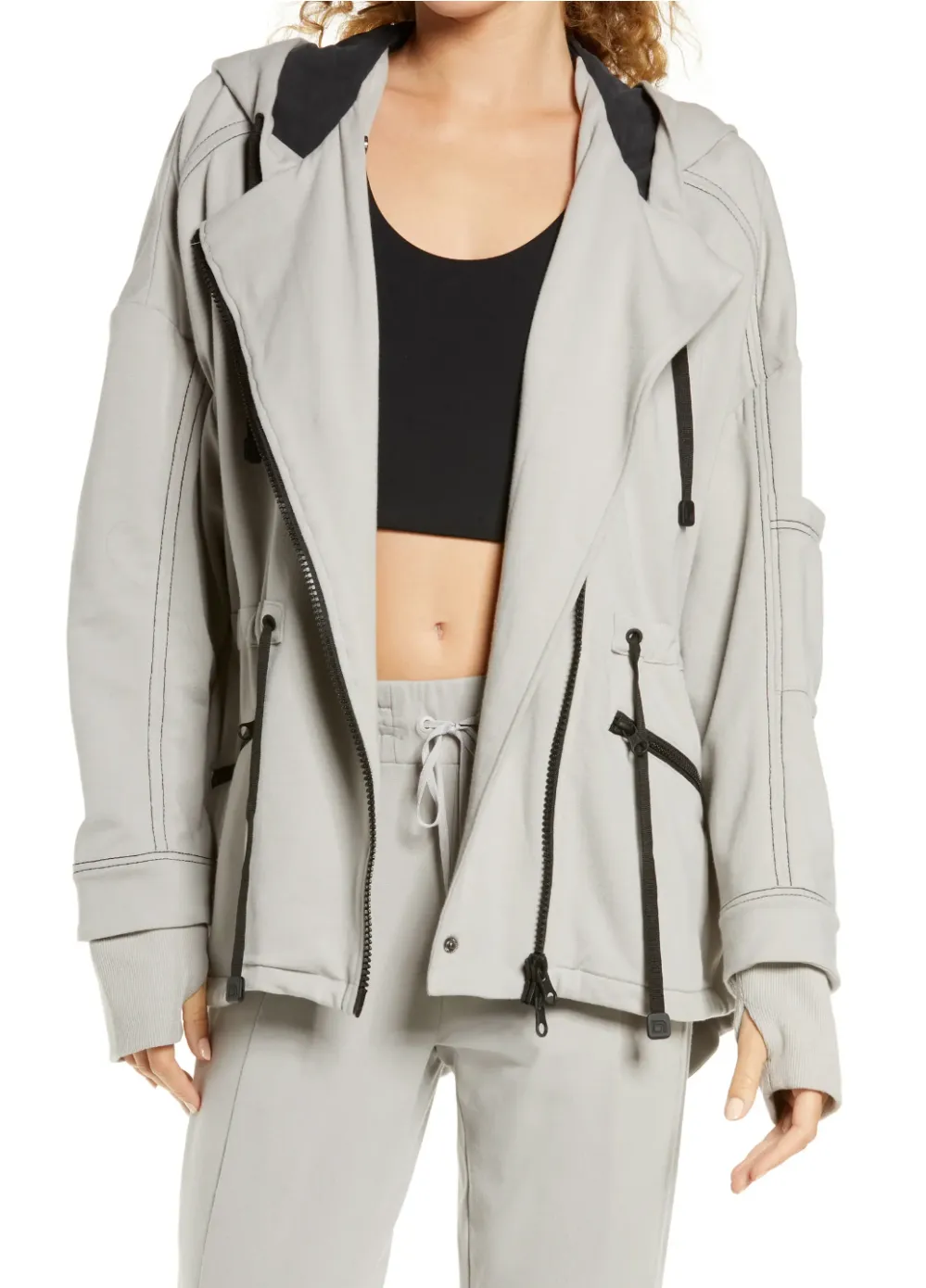 Blanc Noir Yolo Stitch Hooded Parka