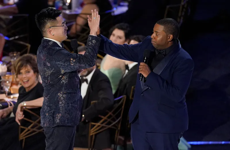 Bowen Yang Makes Oscars Joke to Host Kenan Thompson at 2022 Emmy Awards