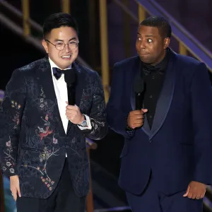 Bowen Yang Makes Oscars Joke to Host Kenan Thompson at 2022 Emmy Awards