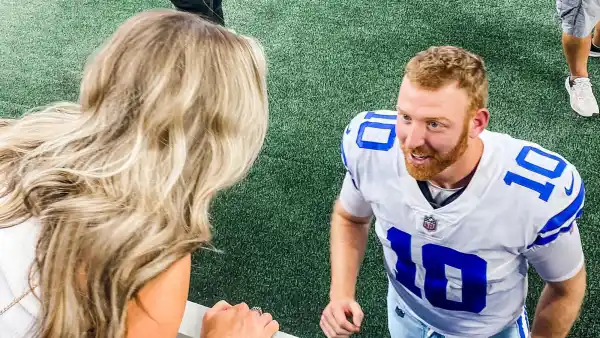 Cowboys Quarterback Cooper Rush and Lauryn Rush’s Relationship Timeline at game