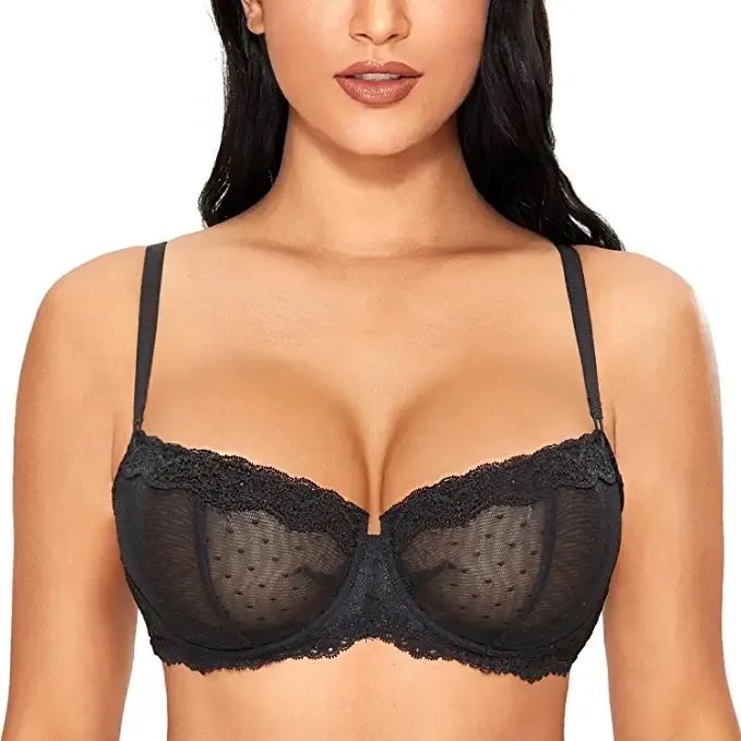 DOBREVA Women's Sexy Lace Bra