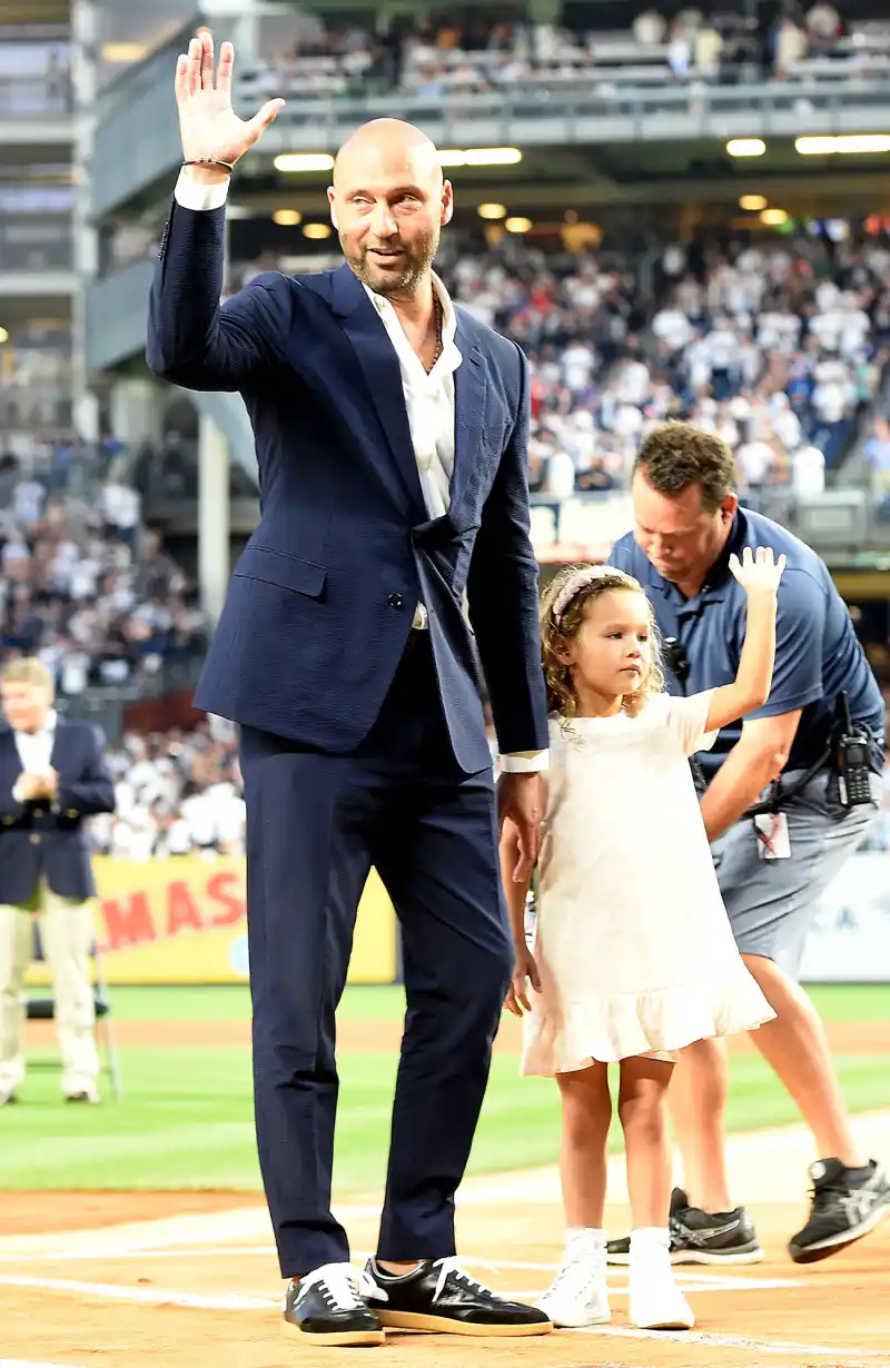 Derek Jeter, Wife Hannah Bring 3 Daughters to His Hall of Fame Induction