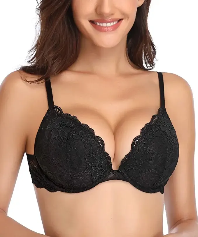 Deyllo Women&rsquo;s Push Up Lace Bra