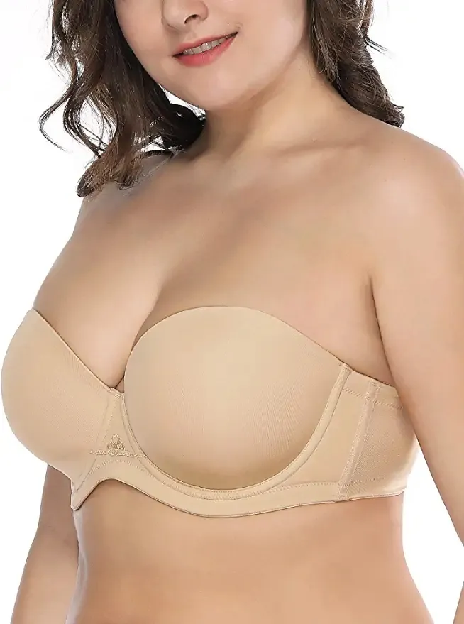 Deyllo Women&rsquo;s Strapless Bra Underwire Full Coverage Multiway Bra